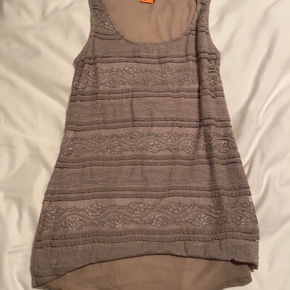 XS Express tank with lace/glitter